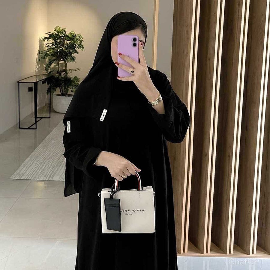 Flared Abaya Black