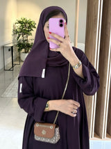 Flared Abaya Mauve