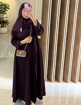Flared Abaya Mauve
