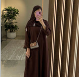 Flared Abaya Brown