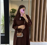 Flared Abaya Brown