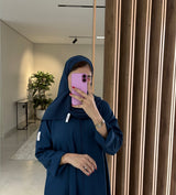 Flared Abaya Petrol