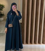 Flared Abaya Petrol